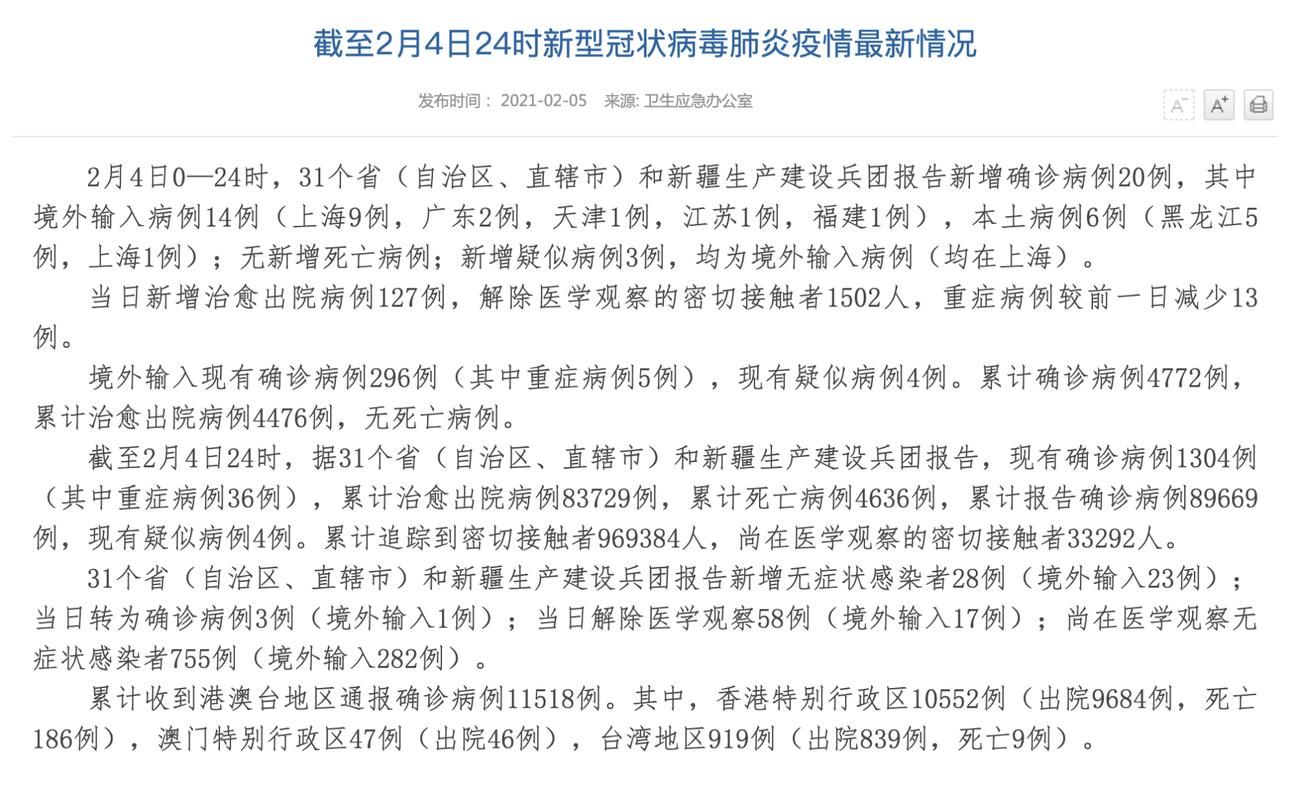 31省市新增6例死亡病例涉22省_新增的死亡病例