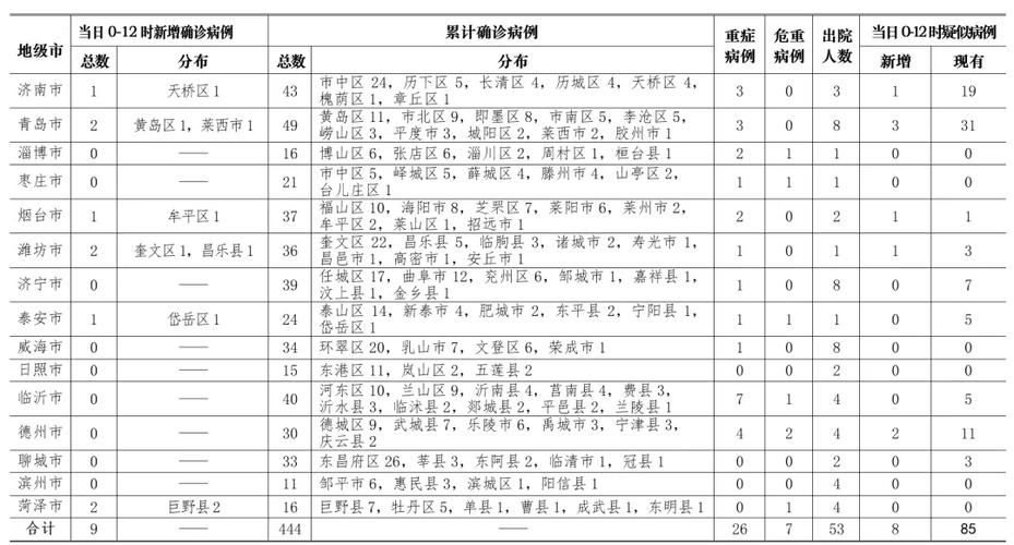  山东省济宁市近7天新增重症4例:山东省济宁市新型肺炎确诊病例