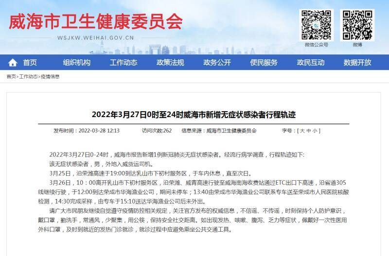 威海市各地区疫情等级_威海地区疫情统计表