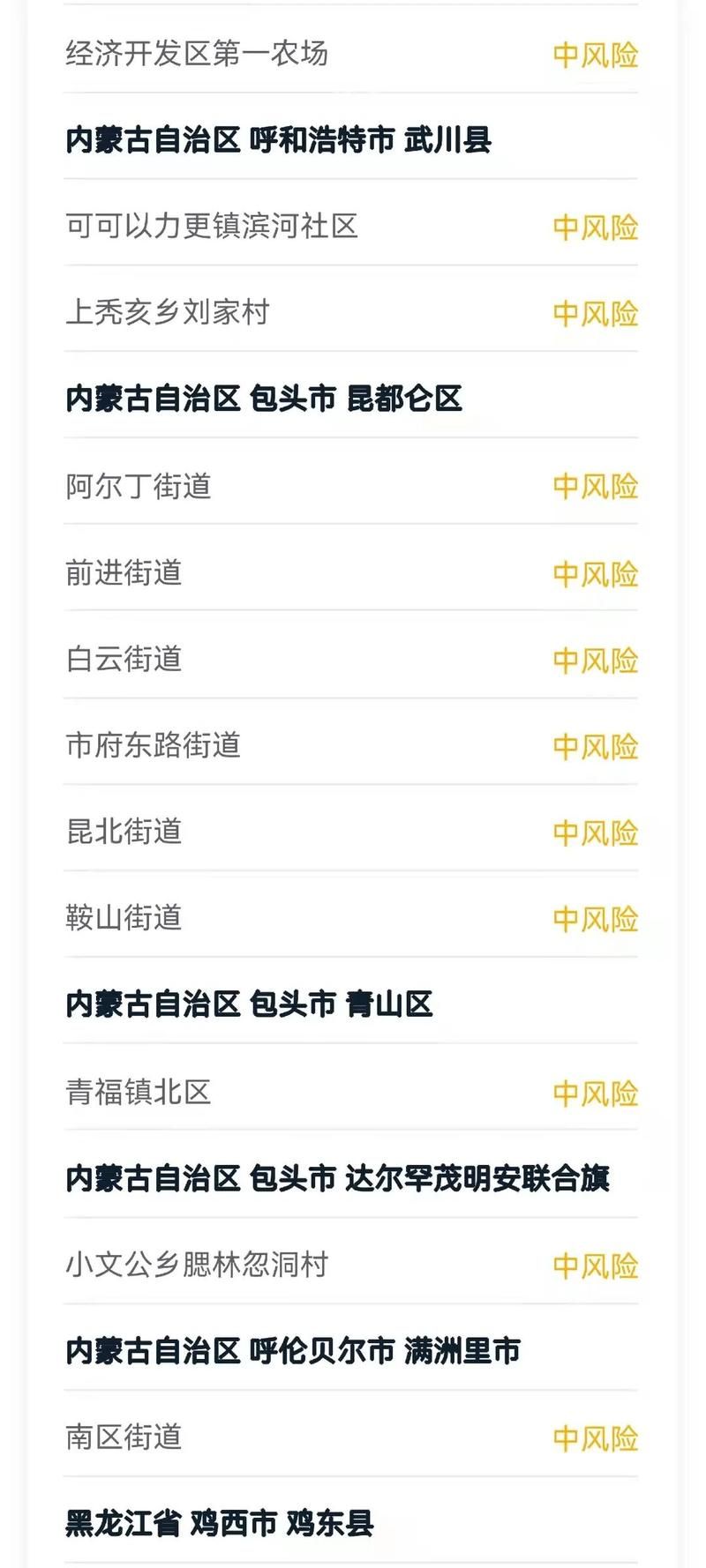 疫情防控中风险地区!河北张家口张家口经济开发区/2021年河北省张家口市疫情风险等级