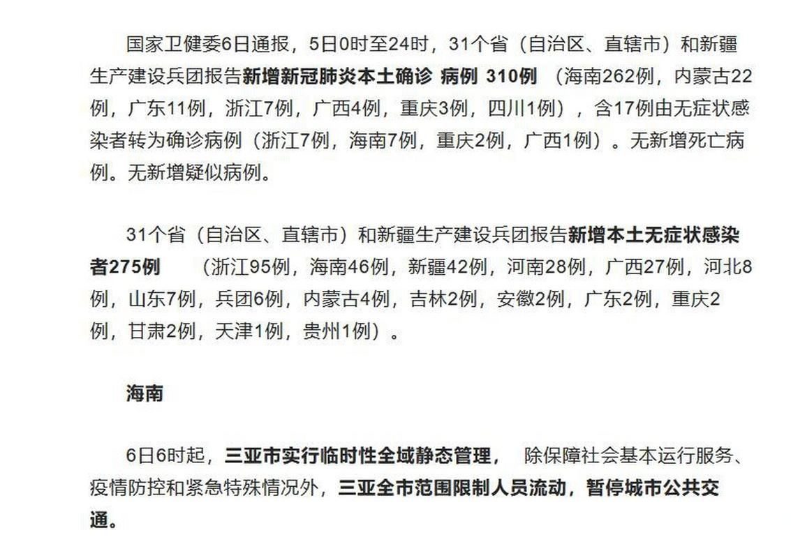  31省份新增20例本土确诊及26例无症状:31省份增本土确诊75例 无症状310例